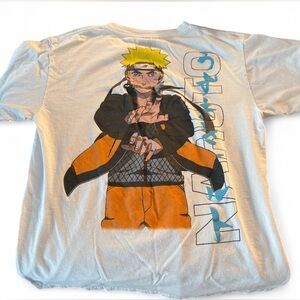 White Naruto Shippuden Graphic T-Shirt Size M Mens